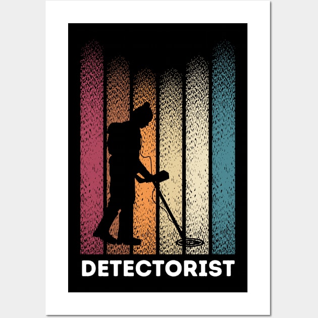 Detectorist Metal Detector Metal Detecting Gift Wall Art by amitsurti